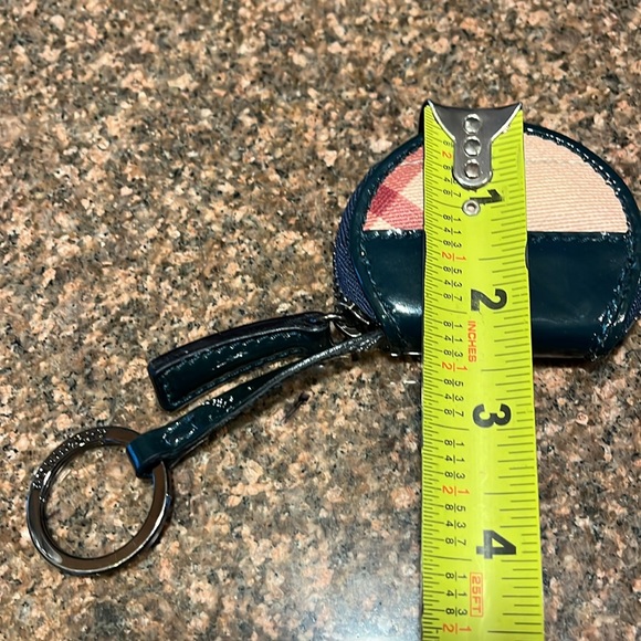 BURBERRY GREEN BROWN NOVA CHECK MINI COIN KEYCHAIN PURSE-RARE! - Picture 14 of 14